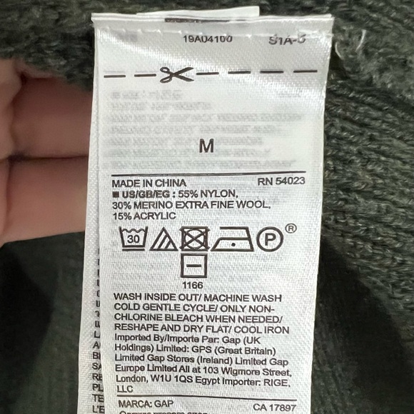 GAP Green Merino Wool Cardigan - Picture 4 of 4